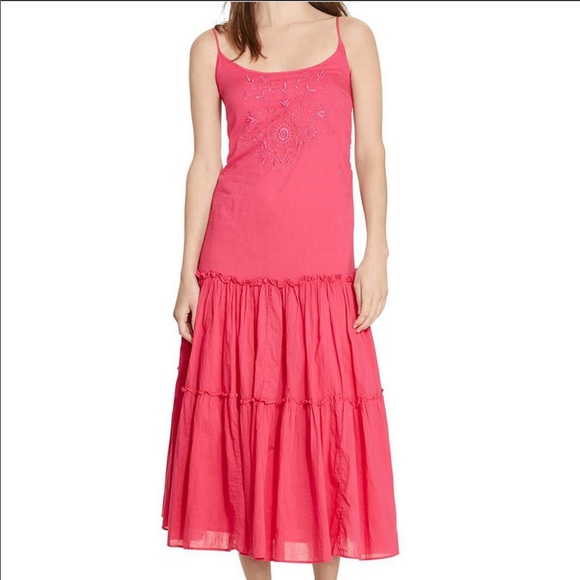 Lauren Ralph Lauren Embroidered Tiered Maxi Dress